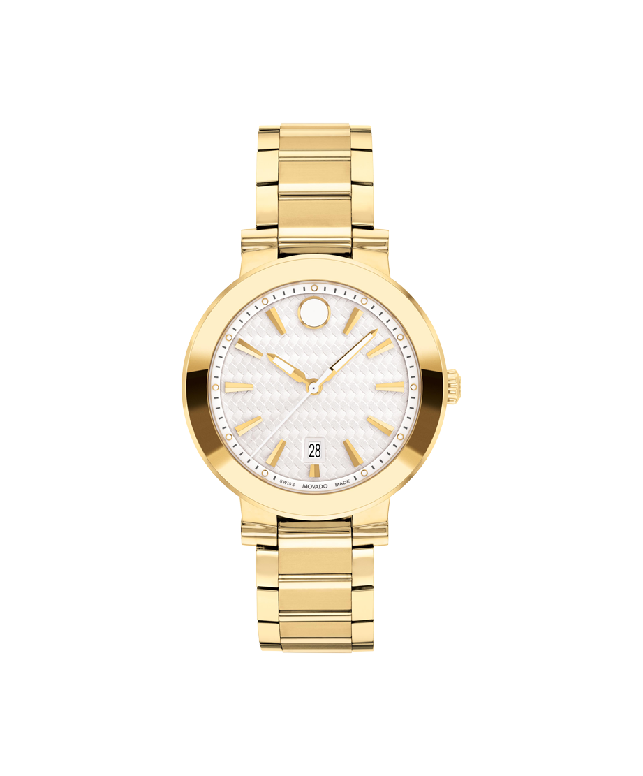 Movado Vizio Yellow Gold PVD Bracelet Watch- 0607636