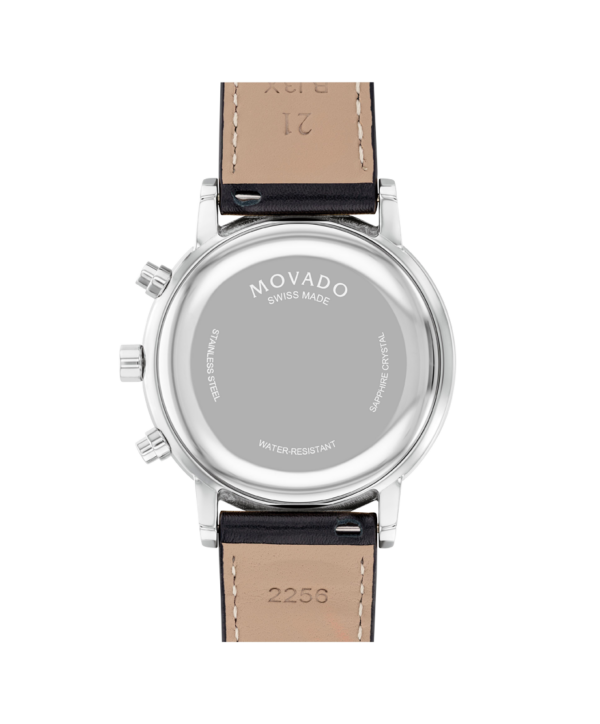 Movado Museum Classic Luxurious Black Watch - 0607778 Back Sides