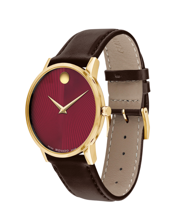 Museum Classic Warm Merlot Spiced Burst Textured Watch - 0607801 Sides