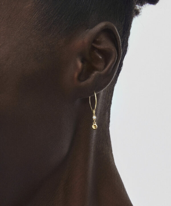 Movado Dot Hoop Earrings - 1840172 wearing view