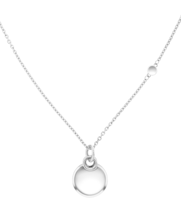 Movado Disc Sterling Silver Necklace - 1840175