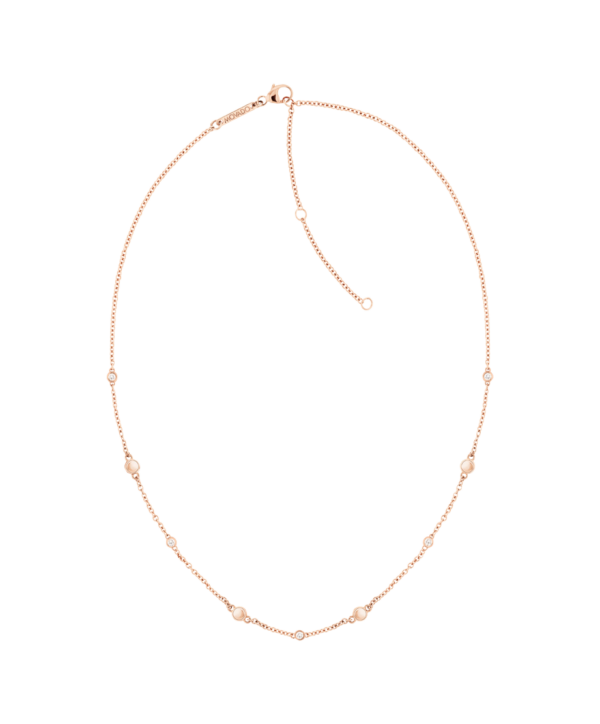 Movado Women's 14 Karat Rose Gold Dot Necklace 1840199