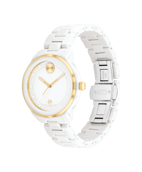 Movado Bold Verso White Ceramic Bracelet Watch - 3600934 sides
