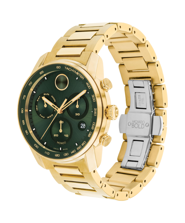 Movado BOLD Verso Green Chronograph Watch - 3600948 Sides