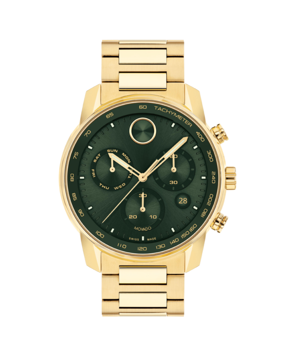 Movado BOLD Verso Green Chronograph Watch - 3600948