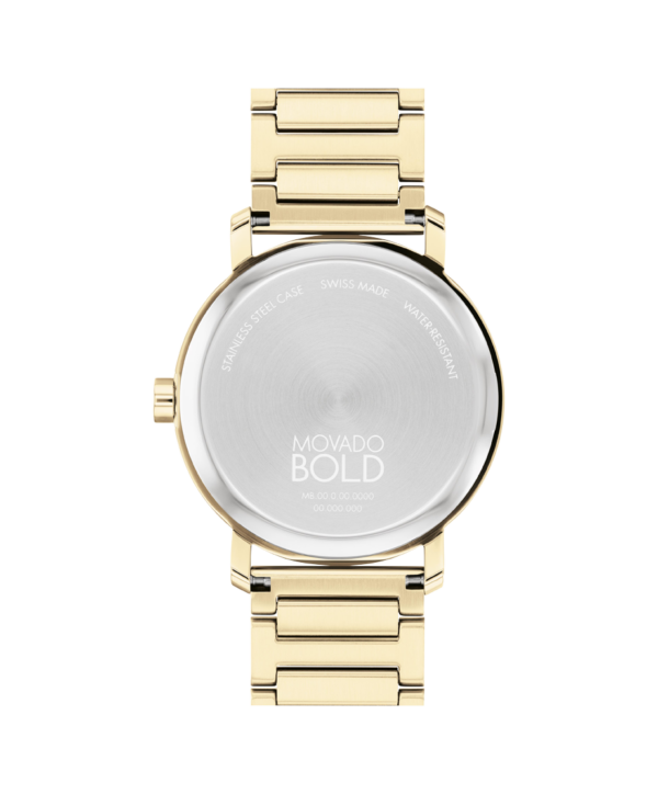 Movado BOLD Evolution 2.0 Yellow Gold Edition Watch - 3601095 Back