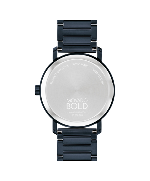 Movado BOLD Evolution 2.0 Blue Ion-Plated Watch - 3601097 Back