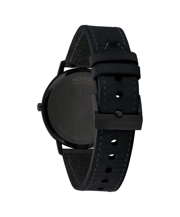 Movado Face Black Ion-Plated Watch - 3640002 Back
