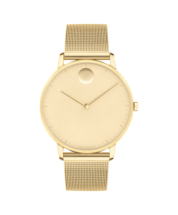 Movado Face Yellow Gold Ion-Plated Watch - 3640007