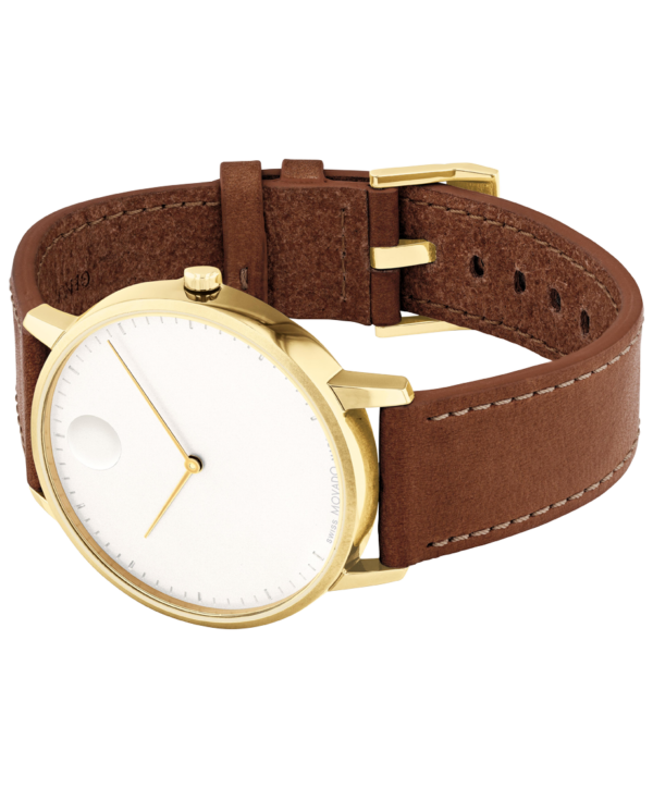 Movado Face Pale Yellow Gold-Toned Watch - 3640111 Rolled View