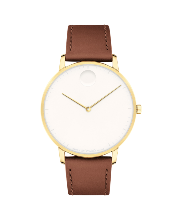 Movado Face Pale Yellow Gold-Toned Watch - 3640111