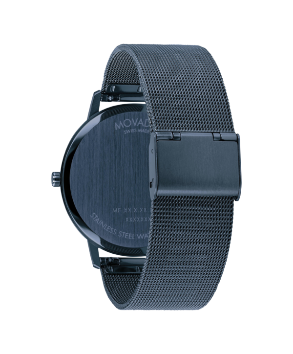 Movado Face Cool Monochrome Navy Blue Watch - 3640114 Back Sides
