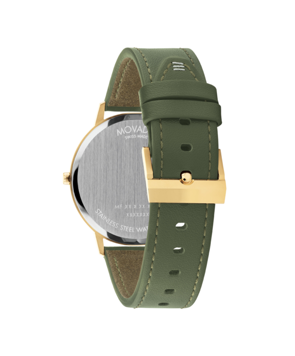 Movado Face Olive-Toned Watch - 3640118 Back Sides