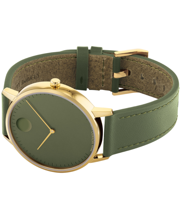 Movado Face Olive-Toned Watch - 3640118 Rolled View