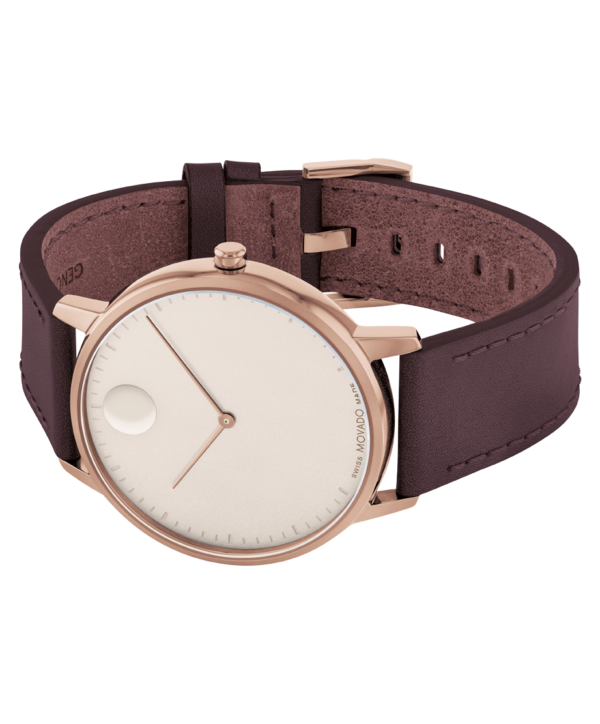 Movado Face Coffee-Colored Ion-Plated Watch - 3640122 Rolled View