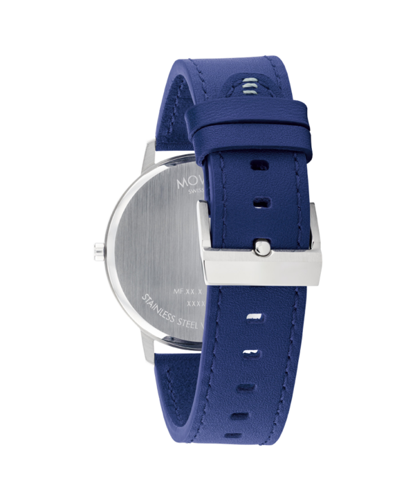 Movado Face Cool Blue Watch - 3640126 Back