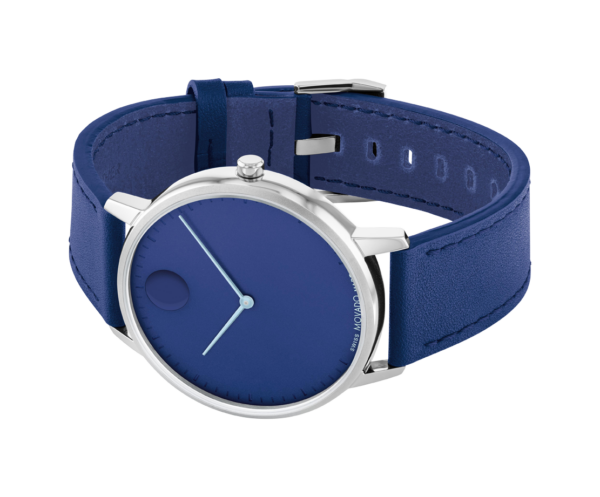 Movado Face Cool Blue Watch - 3640126 Rolled View