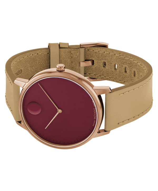 Movado Face Bronze Ion-Plated Watch - 3640128 Rolled View