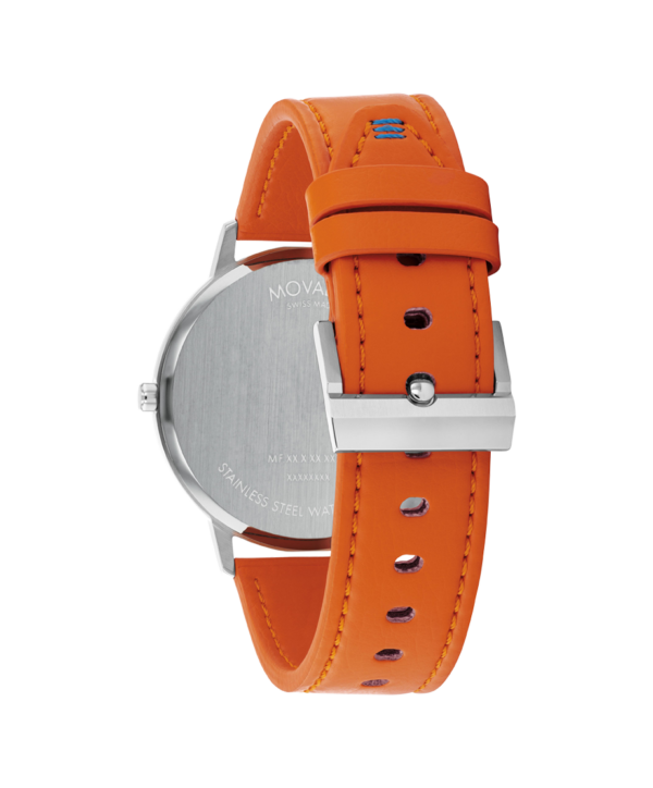 Movado Face Warm Red Dial Watch - 3640133 Back View