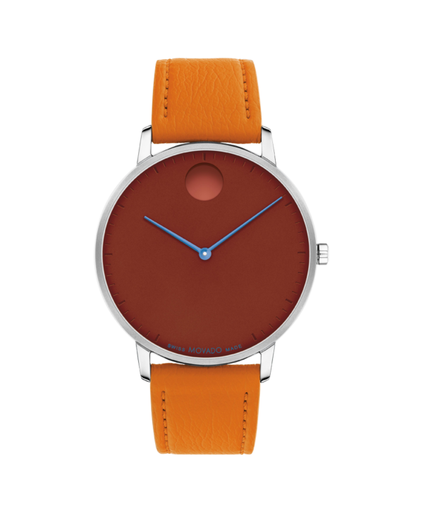 Movado Face Warm Red Dial Watch - 3640133