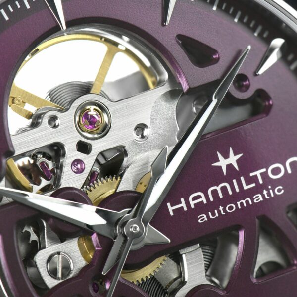 Hamilton Jazzmaster Skeleton Lady Auto Watch dial detail