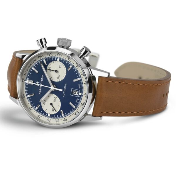 Hamilton Intra-matic Auto Chrono Watch rolled view
