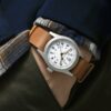 Hamilton Khaki Field Hand Wind White Dial Watch wrist shot