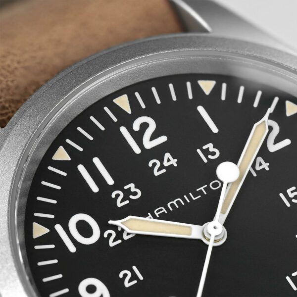 Hamilton Khaki Field Mechanical Hand Wind Watch dial detail