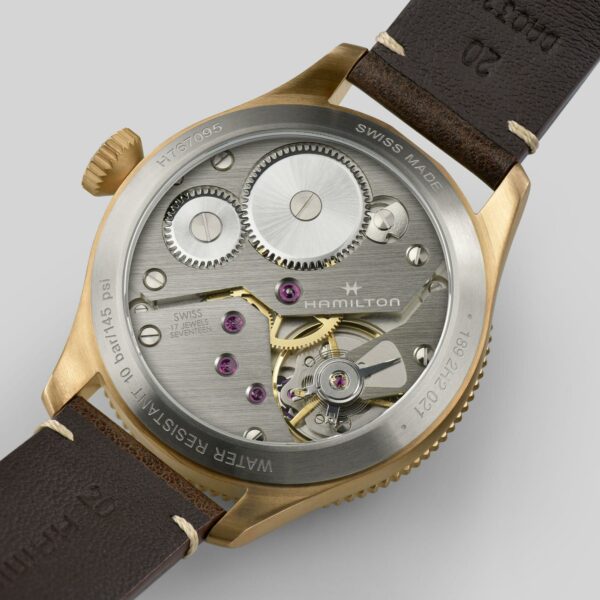 Hamilton Khaki Pilot Pioneer Bronze Watch backside