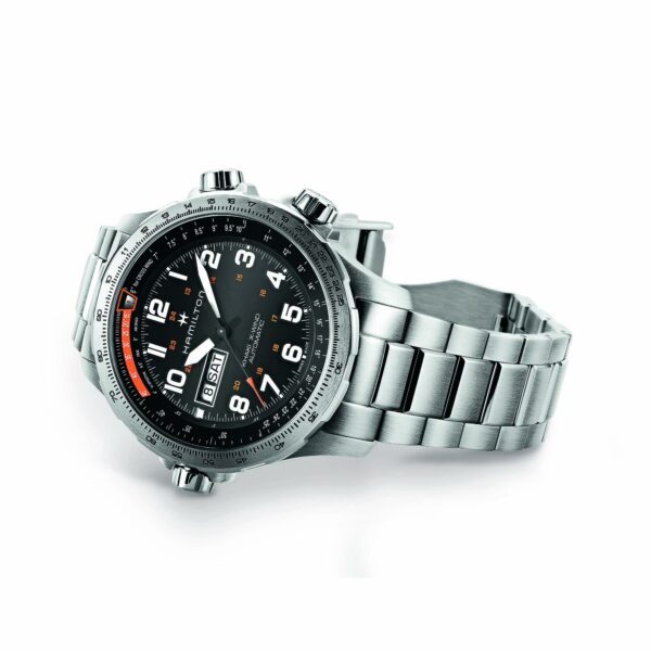 Hamilton Khaki Aviation X-Wind Automatic Watch rolled detail