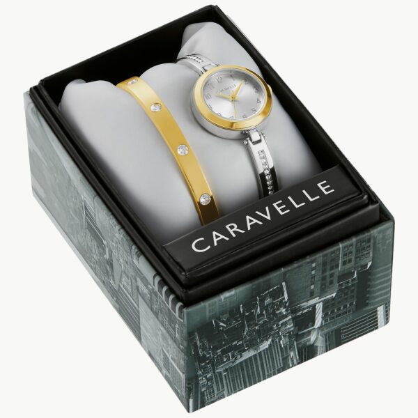Caravelle by Bulova Women Dress Bangle Ladies Watch and bracelet - 45X101 Complete box