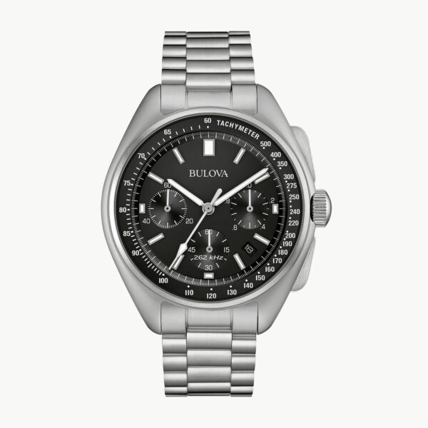 Bulova Lunar Pilot Men's Black Dial Watch - 96B258