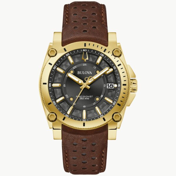 Bulova Men's Icon Precisionist Leather Strap Watch - 97B216