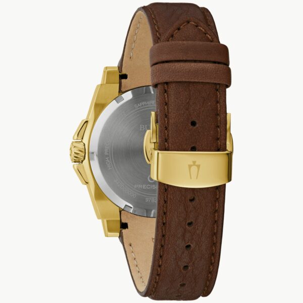 Bulova Men's Icon Precisionist Leather Strap Watch - 97B216 Back