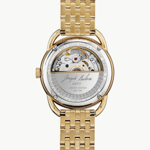 Commodore Joseph Bulova Collection Gold-Tone Watch - 97M118 Back