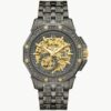Bulova Octava Automatic Gold Skeleton Dial Watch - 98A293