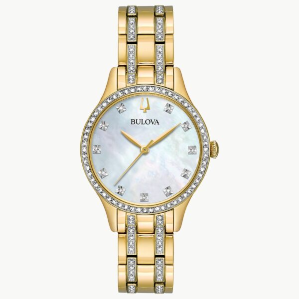 Bulova Women Crystal Gold-tone Watch - 98X119