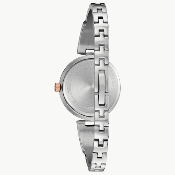 Bulova Women's Crystal Silver-tone Stainless Steel Watch - 98X121 Back