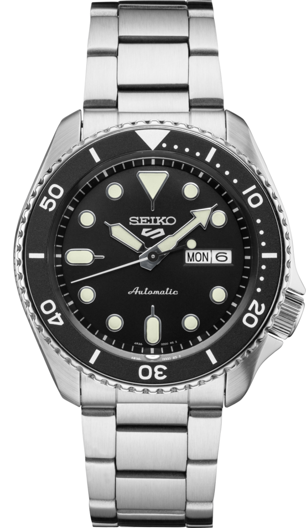 Seiko 5 Sports Black Dial And Unidirectional Rotating Bezel Watch