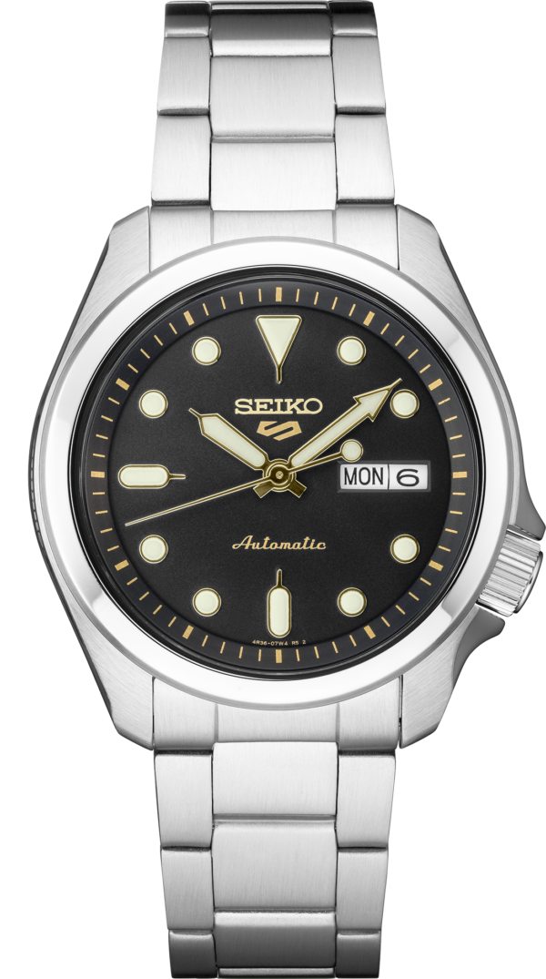 Seiko 5 Sports Automatic 24-Jewel With Black Dial Watch