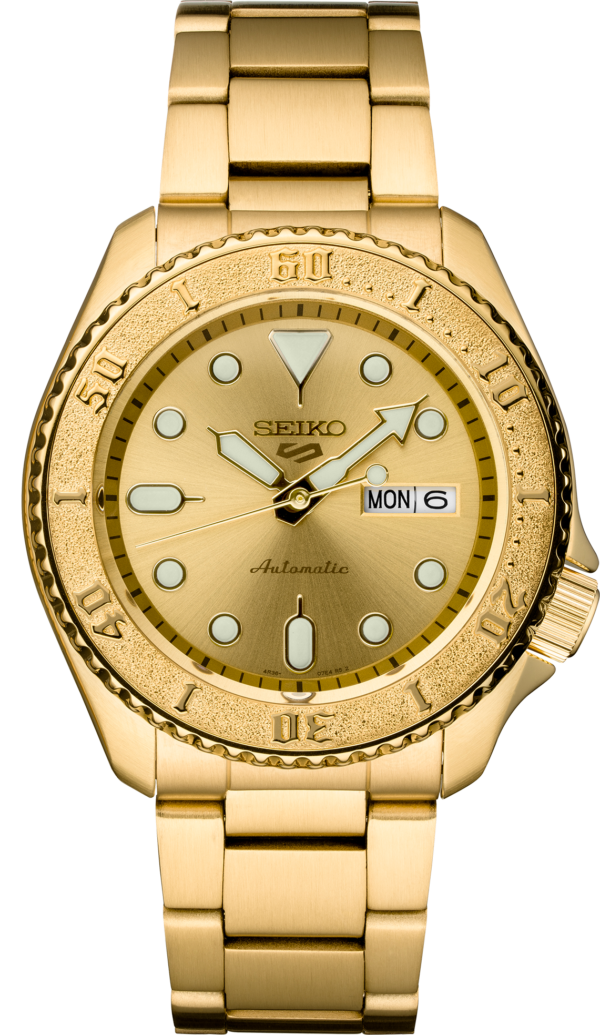 Seiko 5 Sports Metallic Gold-Tone Dial Watch