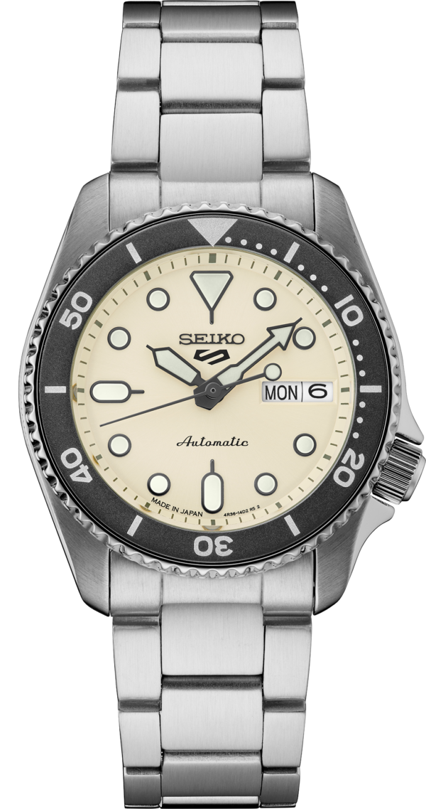 Seiko 5 Sports With Light beige sunray dial Watch