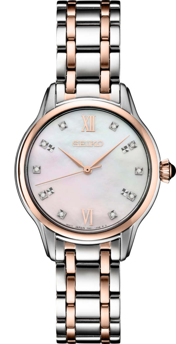 SEIKO Diamonds Rose-Gold Two-tone Finish Watch - SRZ542