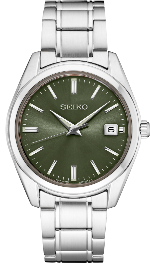 Seiko Essentials Collection Quartz Green Dial Watch - SUR527