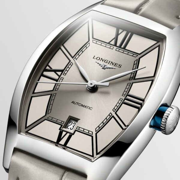 Longines Evidenza Ladies Grey & Champagne Dial Watch -L2.142.4.66.2 Dial Close View