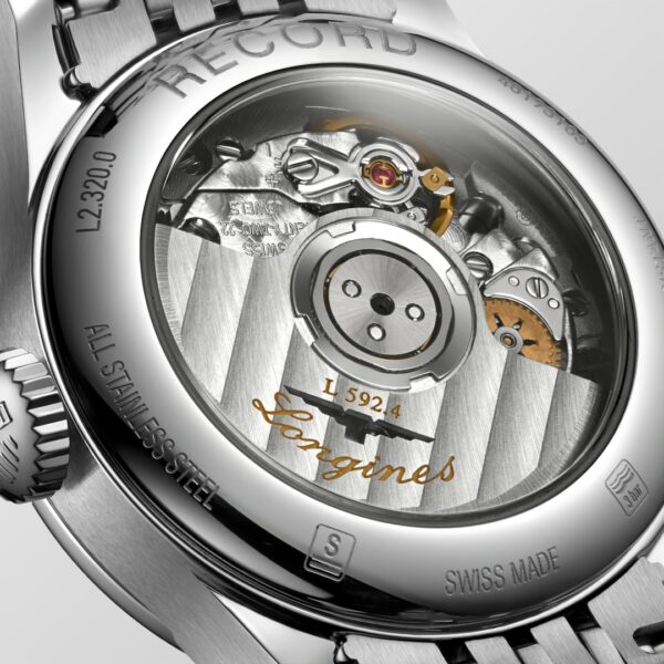 Longines Record Automatic Chronometer Watch -L2.320.4.11.6 Back Detail