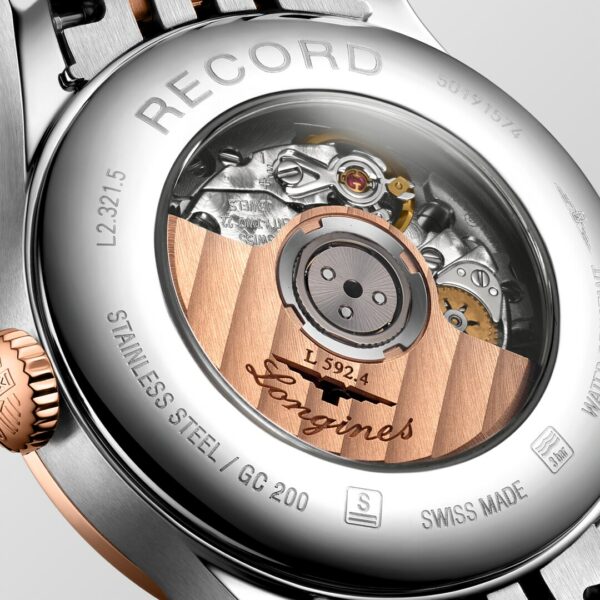 Longines Record Automatic Chronometer Watch - L2.321.5.89.7 Back Details