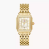 Michele Deco Madison Mid 18K Gold Diamond Watch MWW06G000003