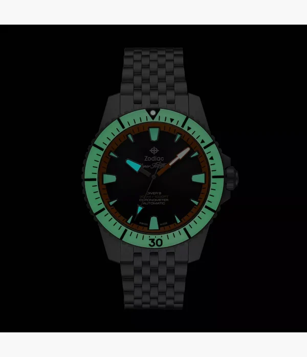 Zodiac Super Sea Wolf Pro-Diver Titanium Limited Edition ZO3550 - Dark Glow