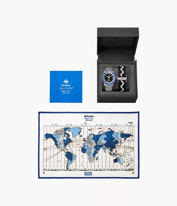 Zodiac x Rowing Blazers Super Sea Wolf GMT World Time Automatic Watch ZO9414 - Accessories